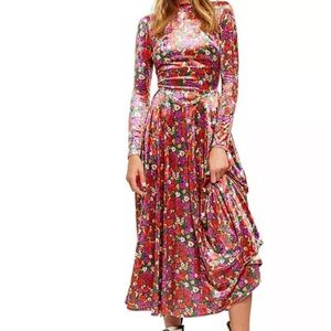 EUC Free People Heartland Velvet backless maxi dress size Medium 🍃🌺🍃🌺🍃🌺🍃
